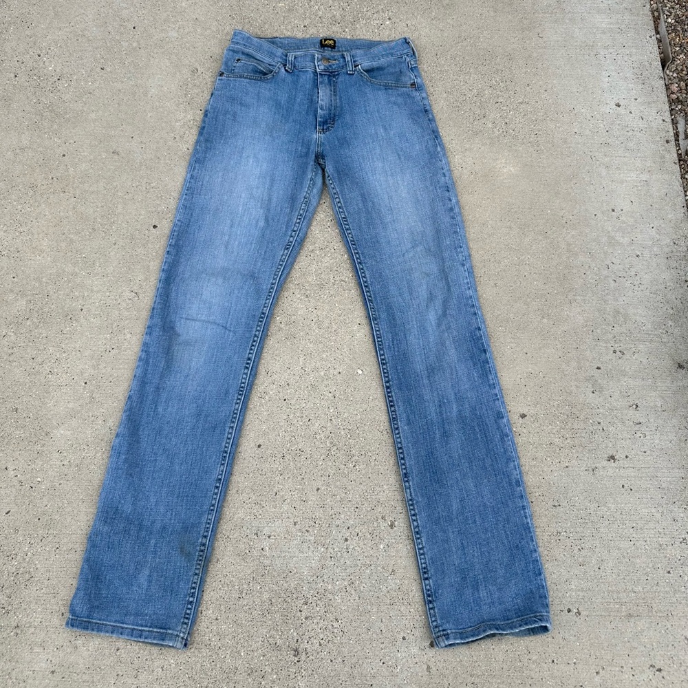 Lee Light Blue Straight Leg Jeans